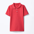 Camisa Polo Manga Curta Hering Infantil Em Piquet Masculina - Vermelho