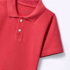 Camisa Polo Manga Curta Hering Infantil Em Piquet Masculina - Vermelho
