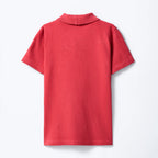 Camisa Polo Manga Curta Hering Infantil Em Piquet Masculina - Vermelho