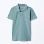Camisa Polo Manga Curta Hering Infantil Em Piquet Masculino - Azul Esverdeado