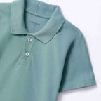 Camisa Polo Manga Curta Hering Em Piquet Masculino - Azul Esverdeado