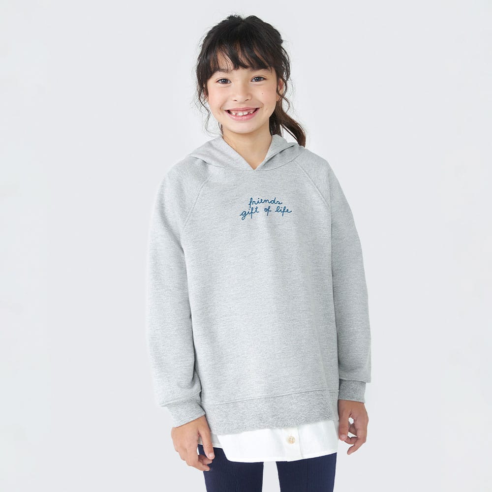 Blusão Moletom com Capuz Mescla Friends Gift Of Life Hering Infantil - Feminino