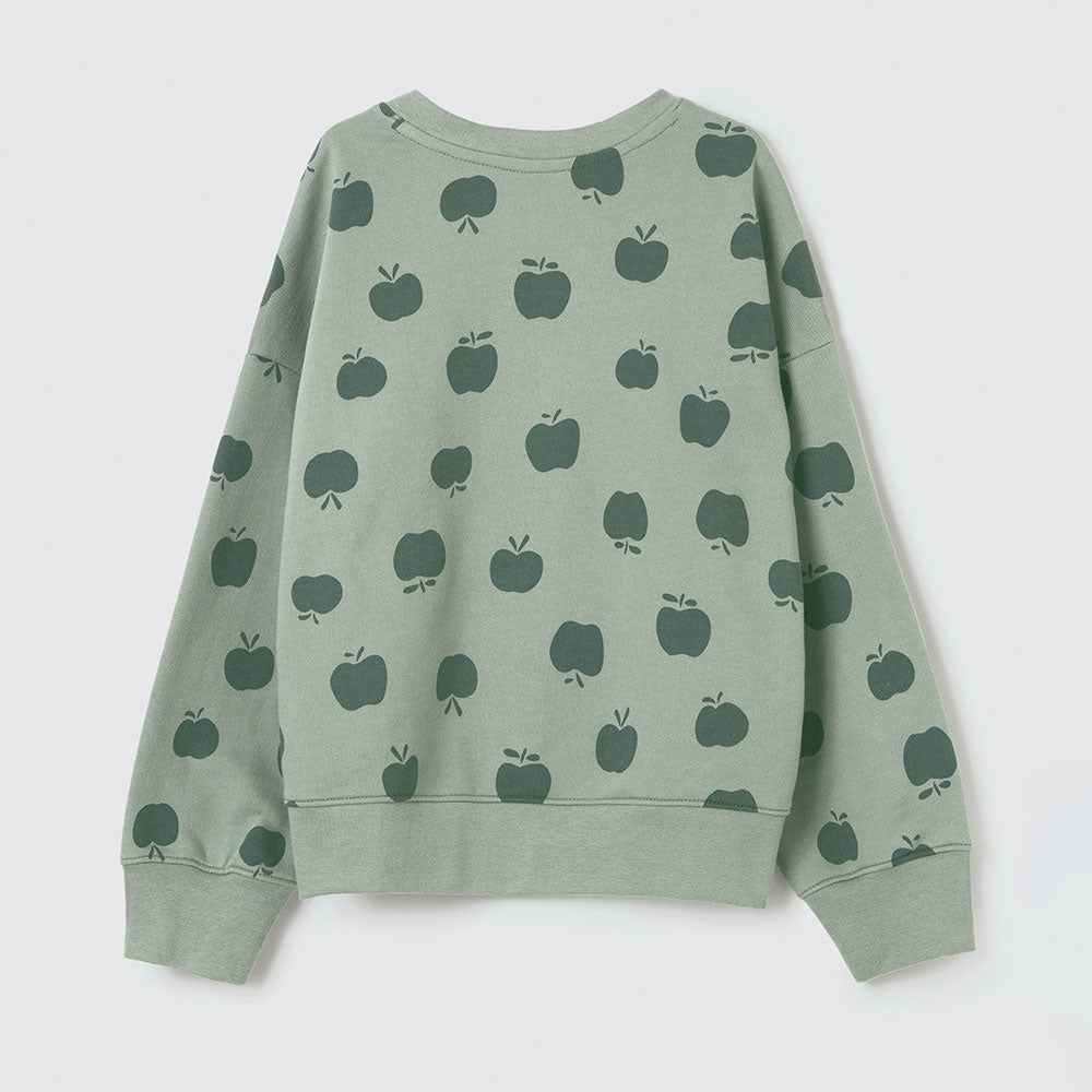 Blusão Moletom Estampado Maçã Verde Hering Infantil - Feminino