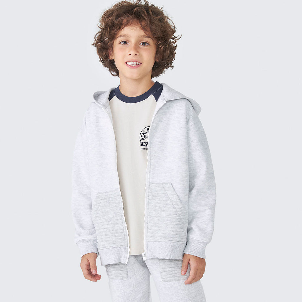 Jaqueta Moletom Mescla Hering Infantil - Masculina