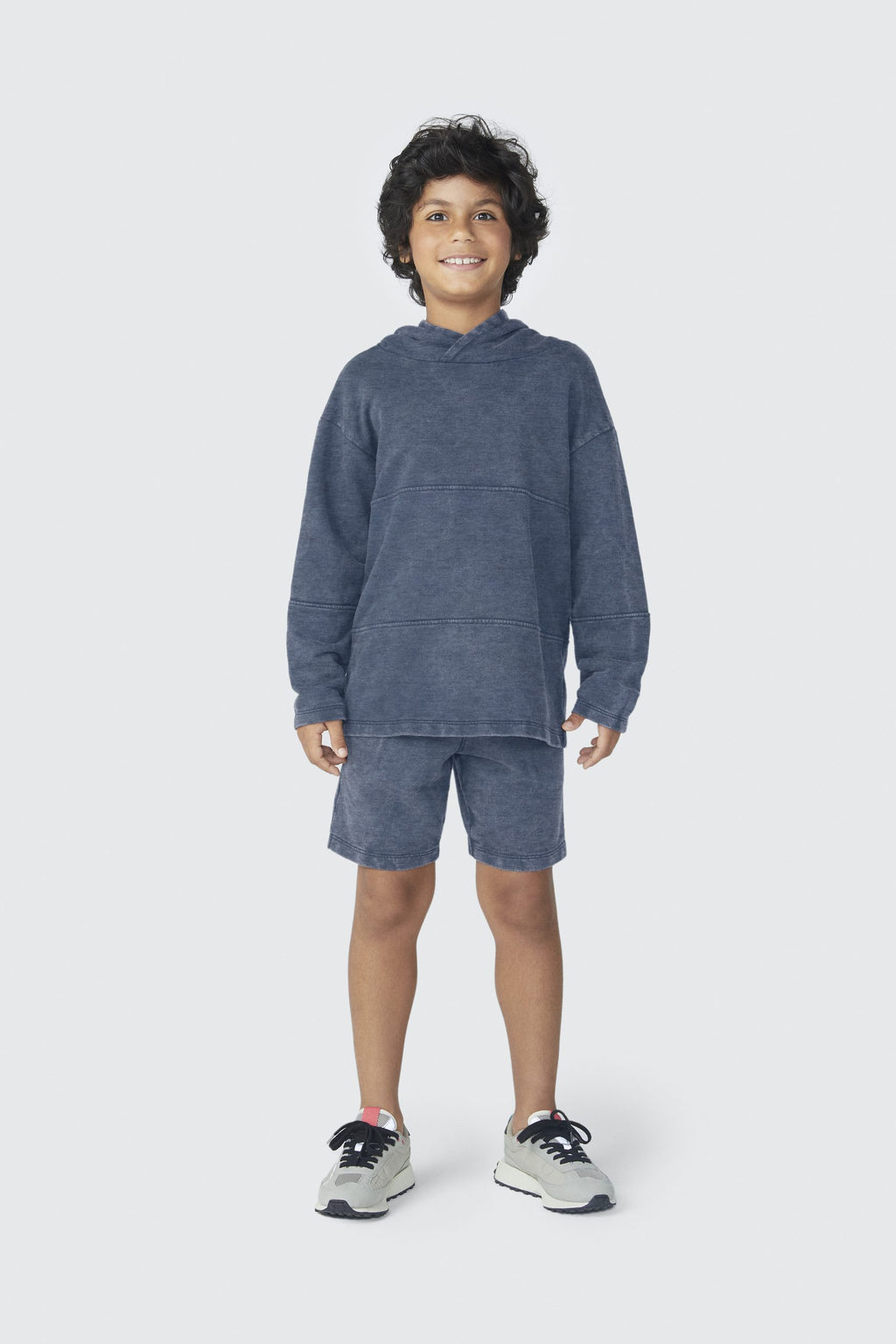 Blusão Moletom com Capuz Recortes Marinho Hering Infantil - Masculino