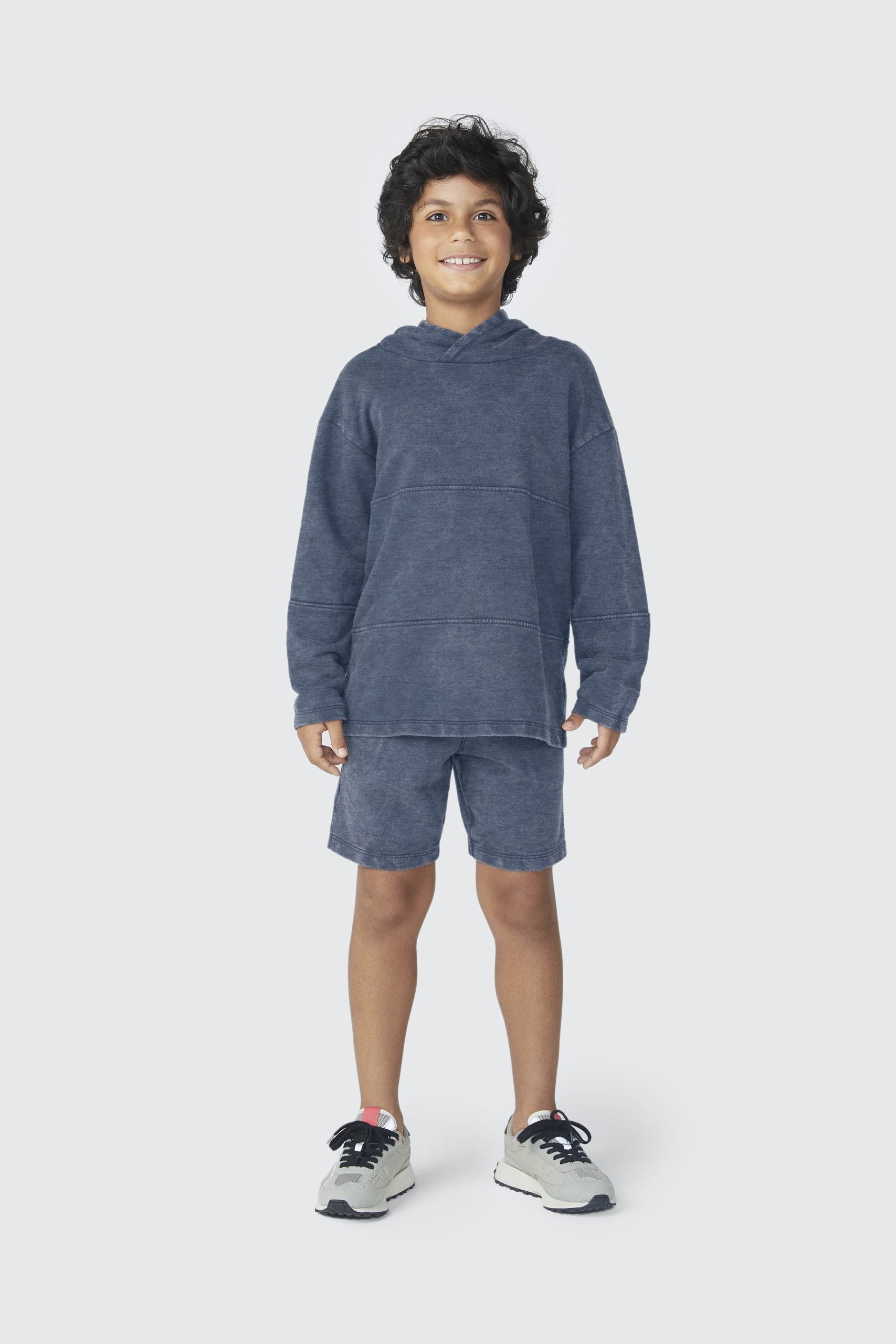 Blusão Moletom com Capuz Recortes Marinho Hering - Masculino