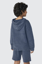 Blusão Moletom com Capuz Recortes Marinho Hering - Masculino