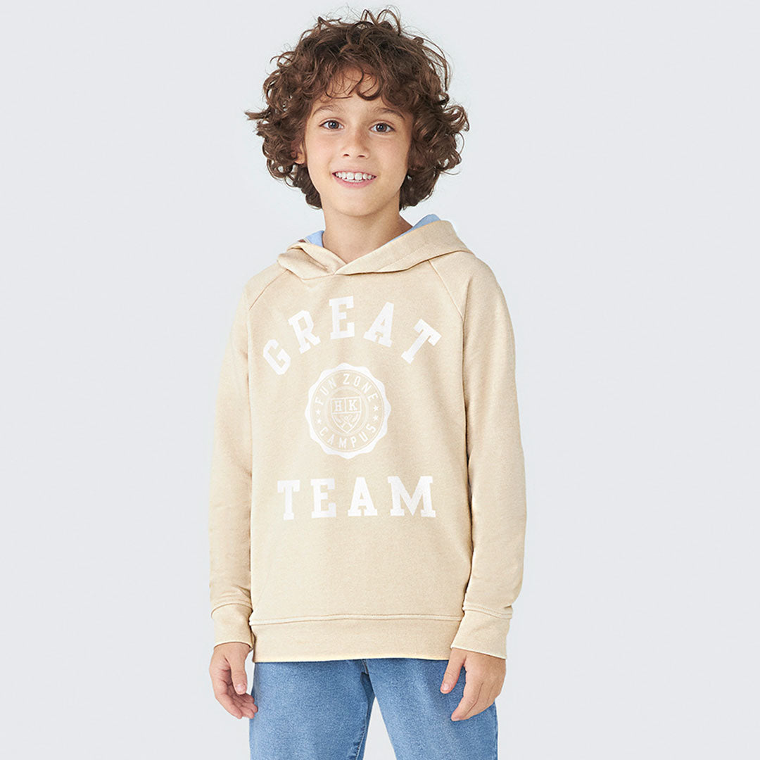 Blusão Manga Longa com Capuz Great Team Hering Infantil - Masculino