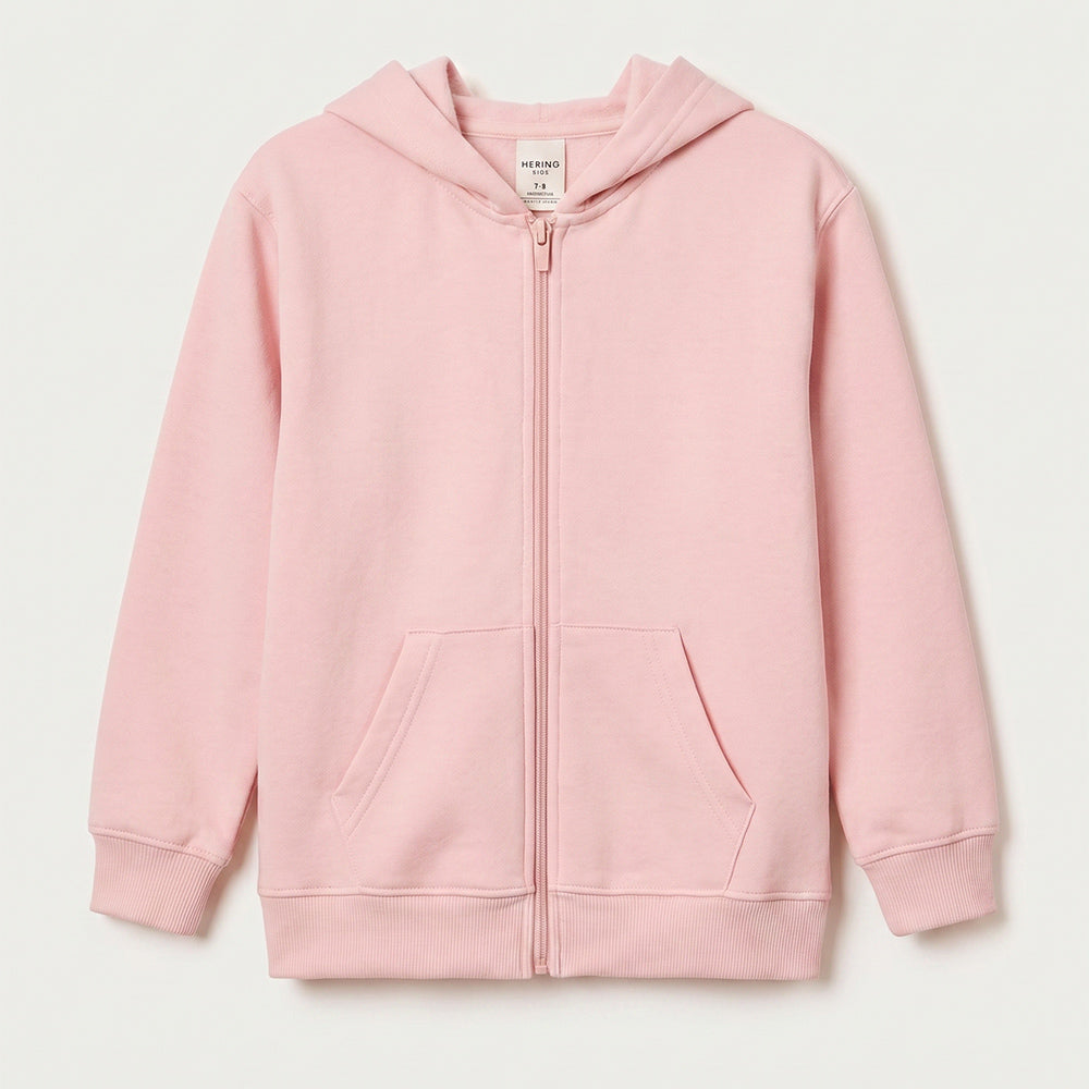 Jaqueta Básica Infantil Com Capuz Hering Kids Feminina - Rosa