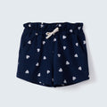 Shorts Clochard Estampado Marinho Corações Hering Infantil - Feminino