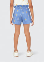 Shorts Clochard Estampado Azul Sol Hering Infantil - Feminino