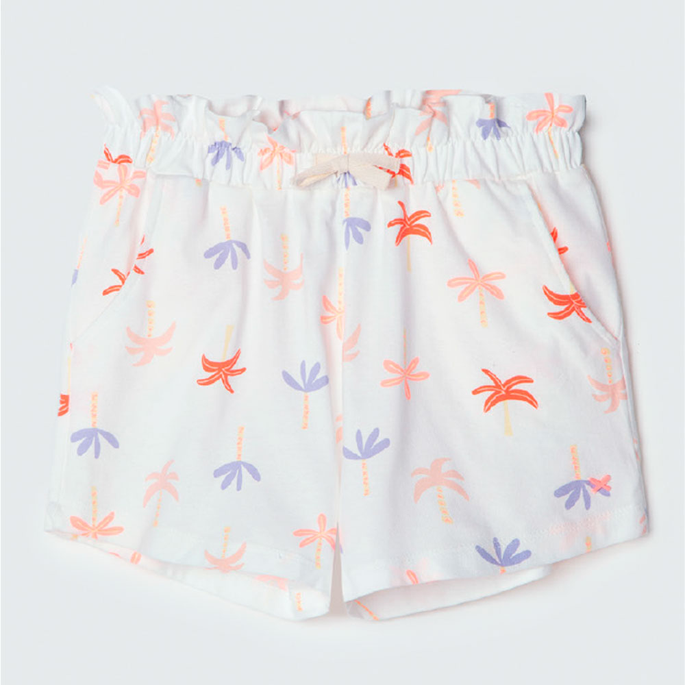 Shorts Estampado Malha Palmeira Hering - Feminino
