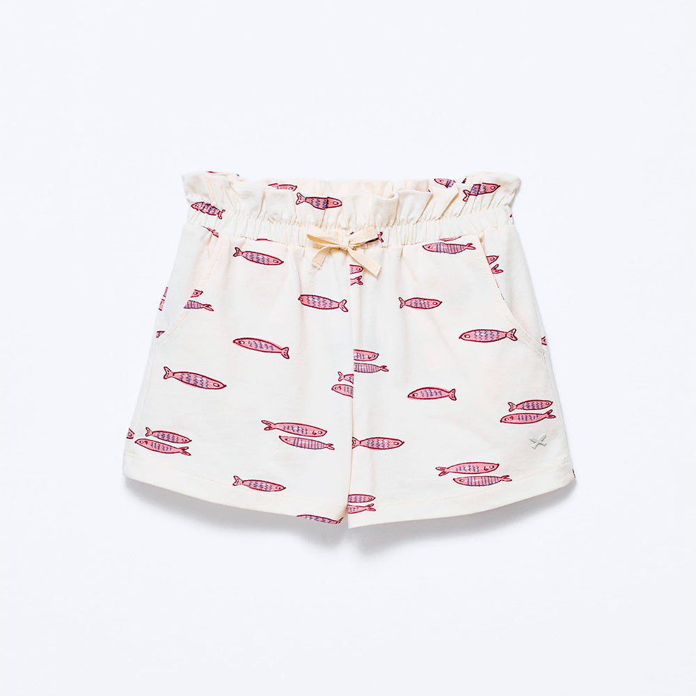Shorts Clochard Estampado Hering Kids Feminino – Creme
