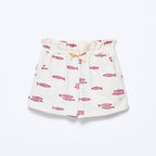 Shorts Clochard Estampado Hering Kids Feminino – Creme