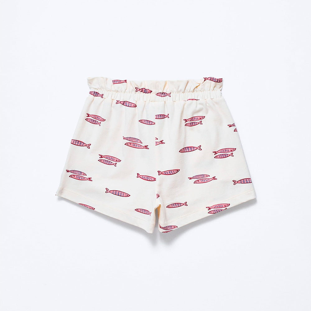Shorts Clochard Estampado Hering Kids Feminino – Creme