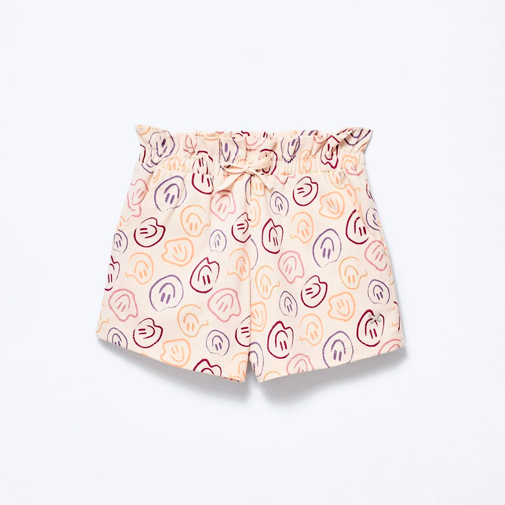 Shorts Clochard Estampado Hering Kids Feminino – Bege