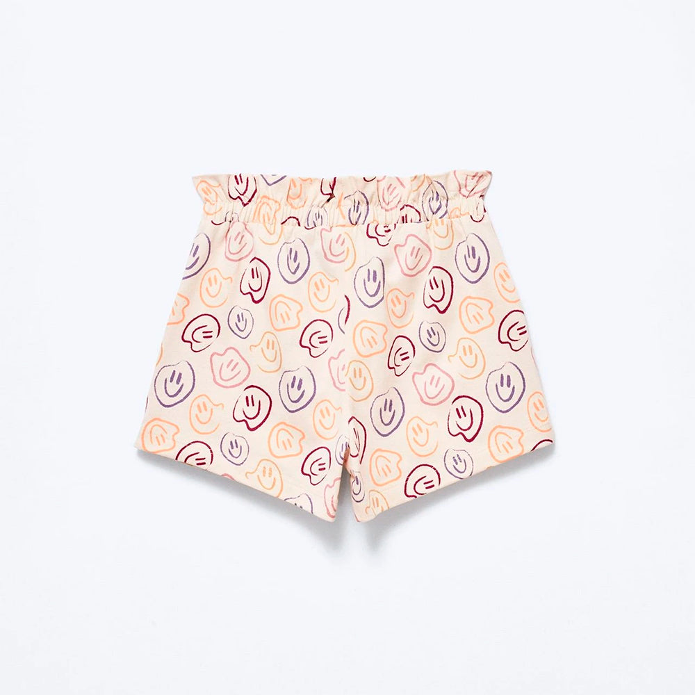 Shorts Clochard Estampado Hering Kids Feminino – Bege