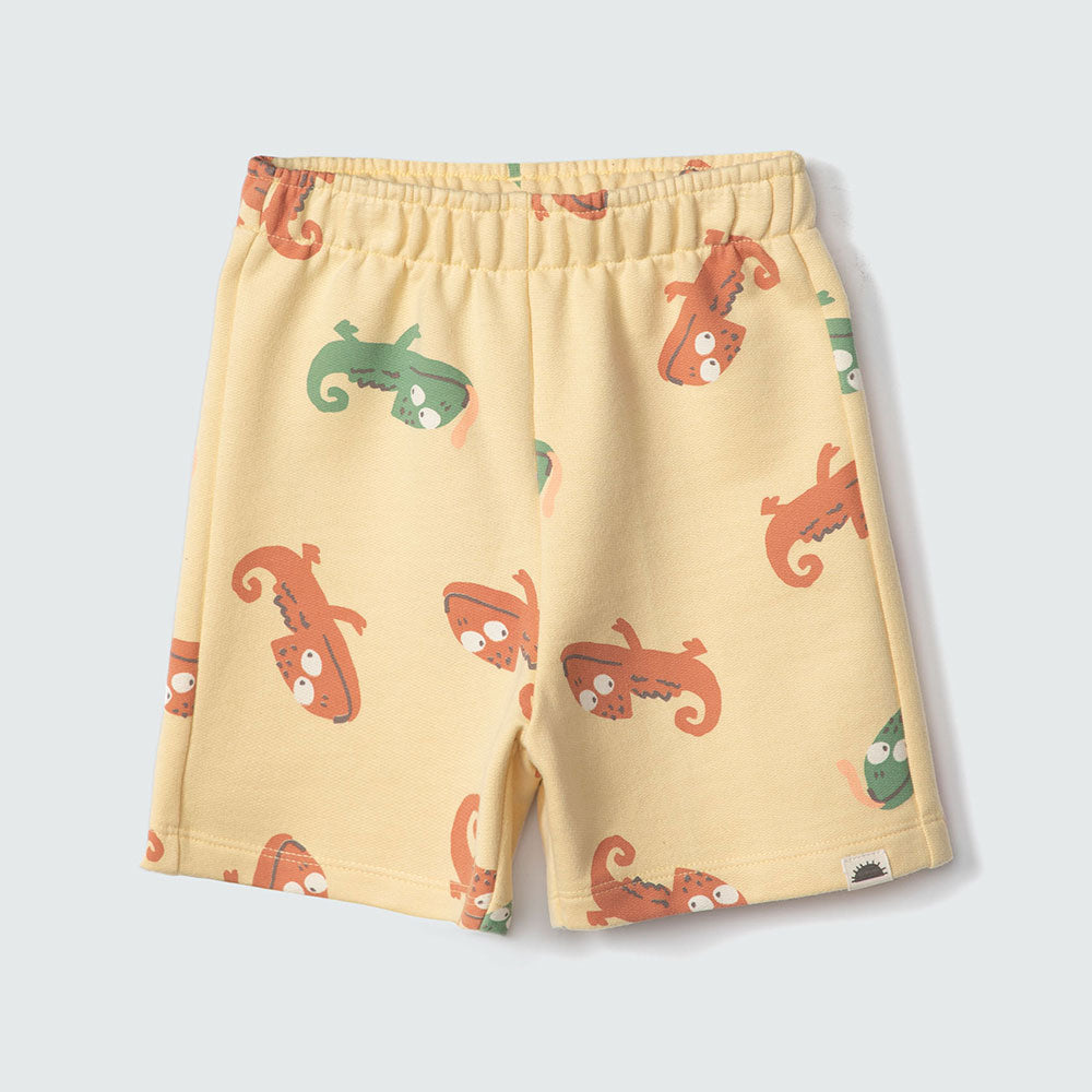 Shorts Moletom Estampado Camaleão Hering Infantil - Masculino