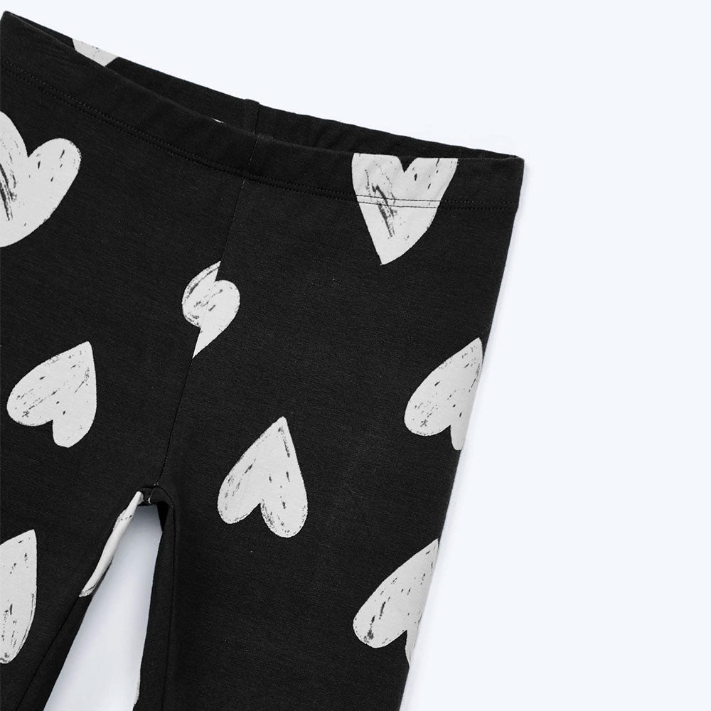 Calça Legging Estampada Corações Hering Infantil - Feminina
