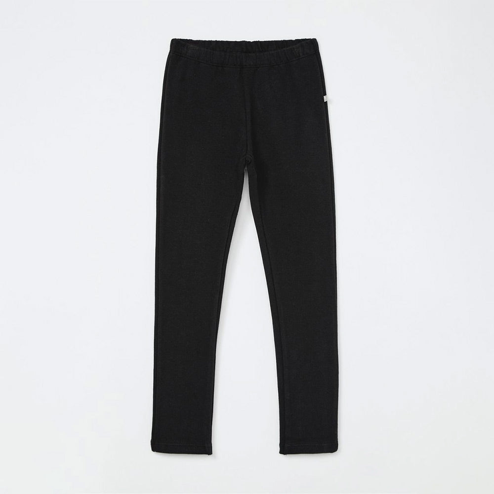 Calça Legging Em Moletom Peluciado Hering Infantil Feminina - Preta