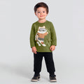 Conjunto Camiseta Manga Longa e Calça Moletinho Verde Brandili - Masculino