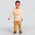 Conjunto Moletom Tigre Bege Brandili - Masculino