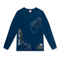 Camiseta Manga Longa Video Game Marinho Brandili - Masculina