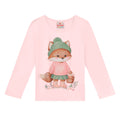 Camiseta Manga Longa Estampada Raposinha Rosa Brandili - Feminina