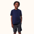Bermuda Em Moletom Hering Infantil Básica Masculina - Cinza