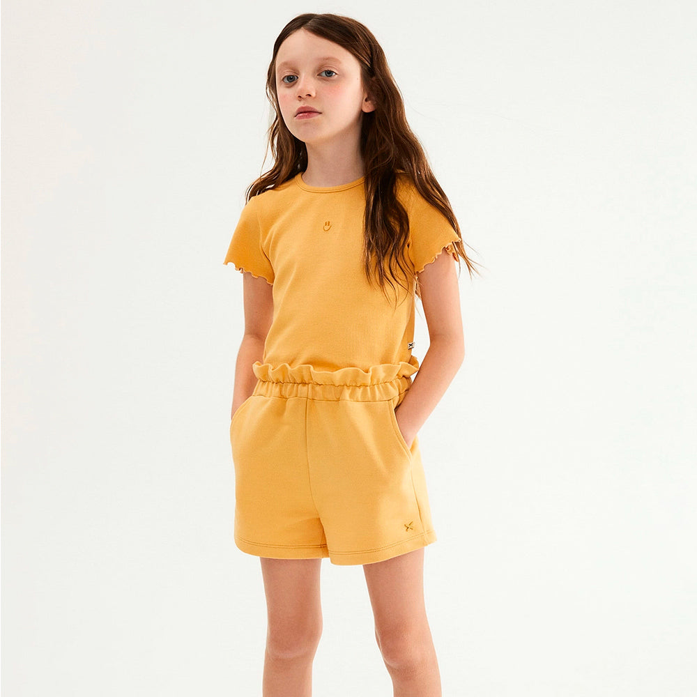 Shorts Clochard Hering Kids Feminino - Amarelo