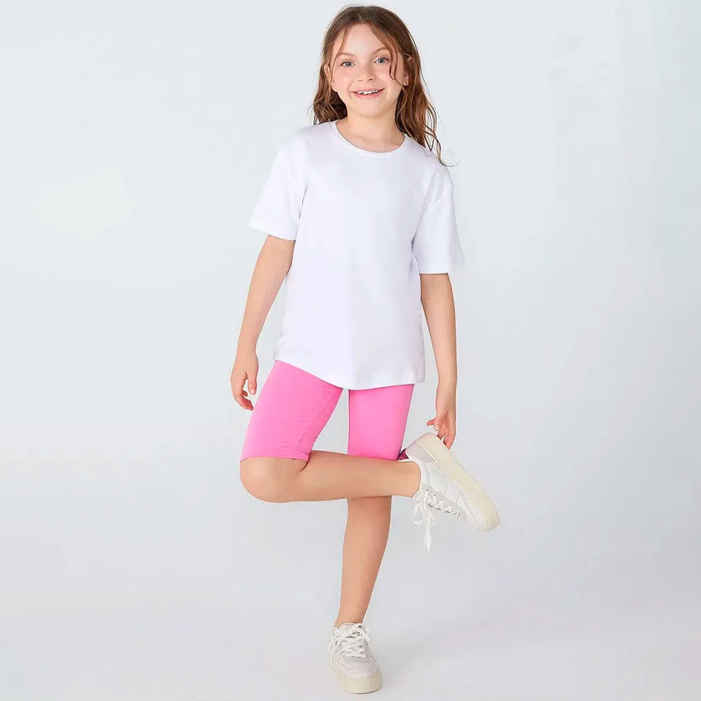 Bermuda Ciclista Rosa Hering Infantil - Feminina