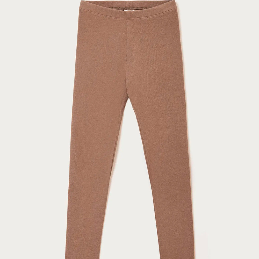 Calça Legging Em Ribana Hering Kids Básica Feminina - Marrom