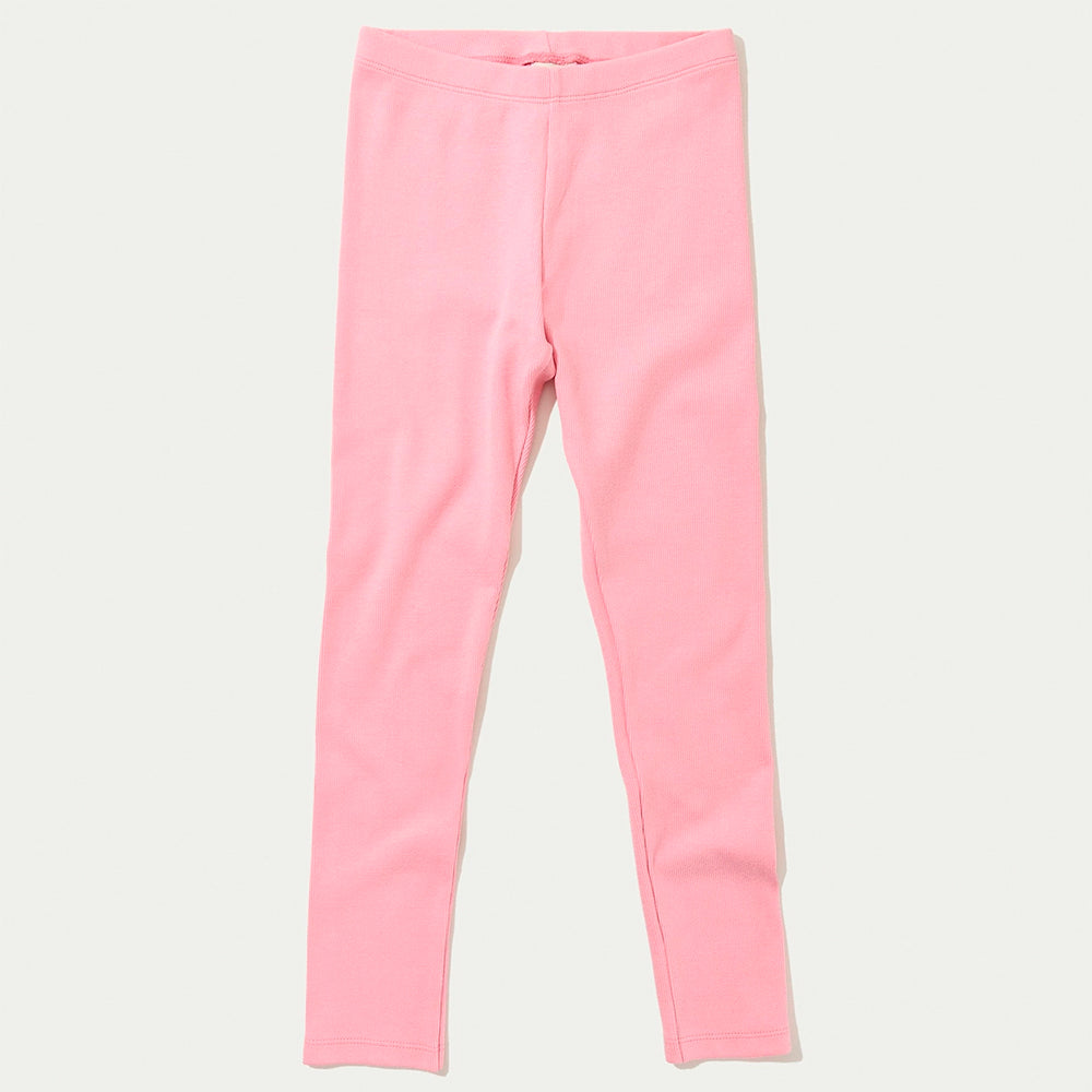 Calça Legging Hering Kids Em Ribana Feminina - Rosa