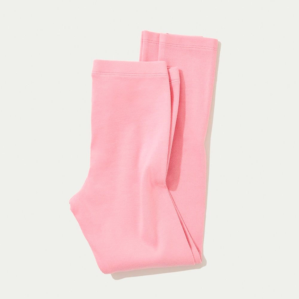 Calça Legging Hering Kids Em Ribana Feminina - Rosa