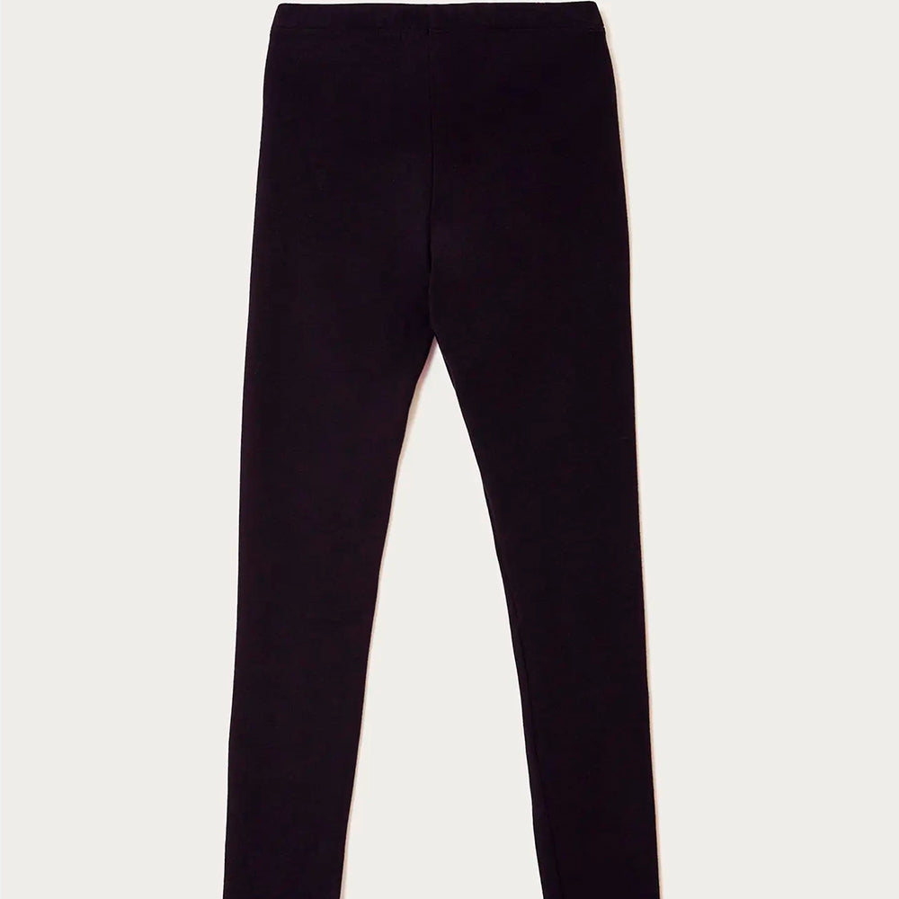 Calça Legging Em Ribana Hering Kids Básica Feminina - Preto