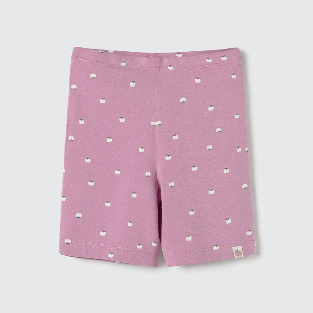 Bermuda Ciclista Estampada Maçãzinha Roxa Hering Infantil - Feminina