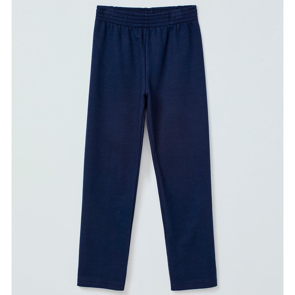 Calça Básica Em Moletom Hering Kids Masculina - Azul