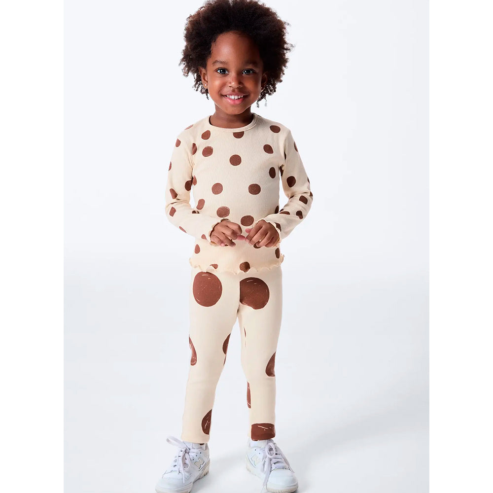 Calça Legging Hering Kids Estampada Feminina - Creme