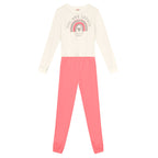 Conjunto Moletom Blusão e Calça Arco Íris Little Girl Rosa Brandili - Feminino