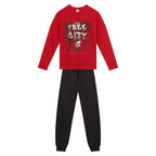 Conjunto Moletom Blusão e Calça Free Gity Vermelho Brandili - Masculino