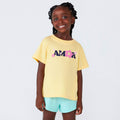 Pijama Manga Curta Amor Amarelo Hering Infantil - Feminino