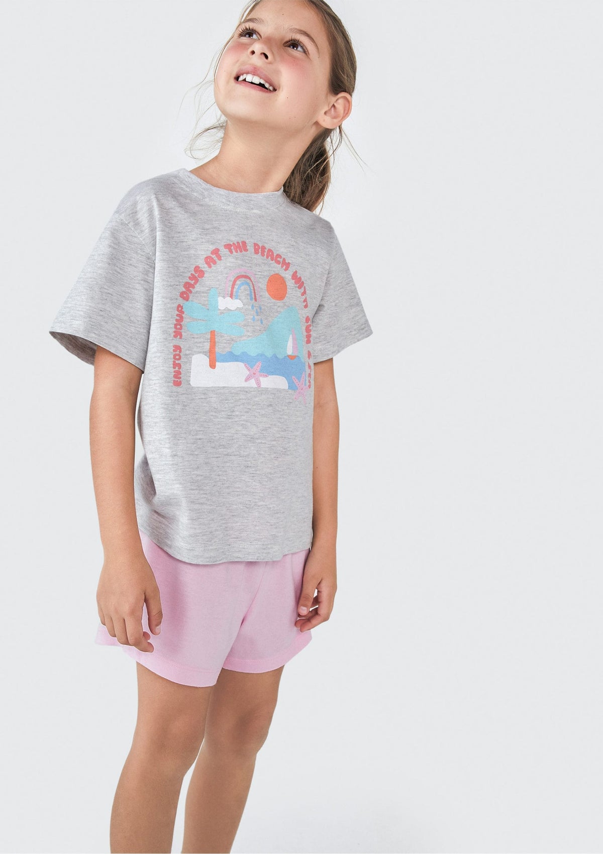 Conjunto de Pijama Curto Sun & Sea Hering Infantil - Feminino