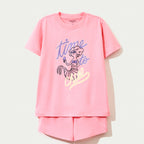 Pijama Curto Hering Kids Estampado Feminino - Rosa