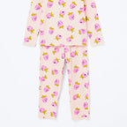 Pijama Longo Hering Infantil Estampado Feminina - Rosa