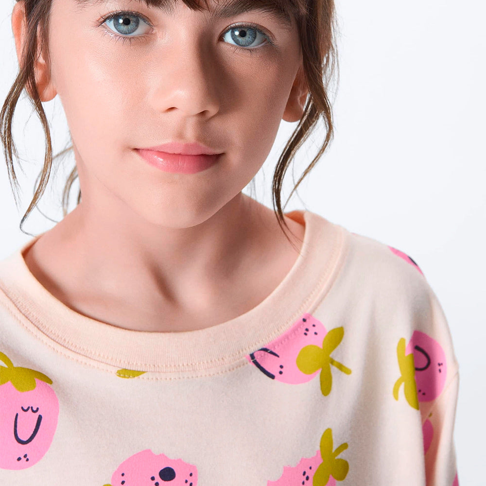 Pijama Longo Hering Infantil Estampado Feminina - Rosa