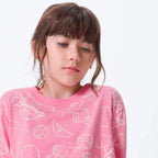 Pijama Longo Hering Infantil Estampado Feminina - Rosa