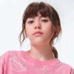 Pijama Longo Hering Infantil Estampado Feminina - Rosa