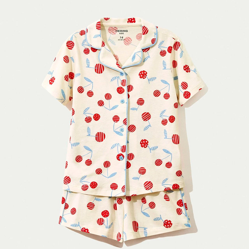 Pijama Americano Estampado Hering Kids Feminino – Creme