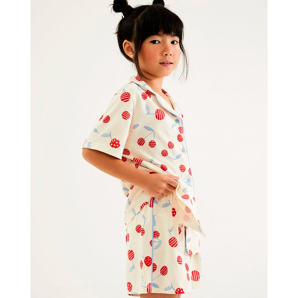 Pijama Americano Estampado Hering Kids Feminino – Creme
