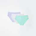 Kit 3 Calcinhas Hering Infantil Em Ribana Feminino - Multicolorido